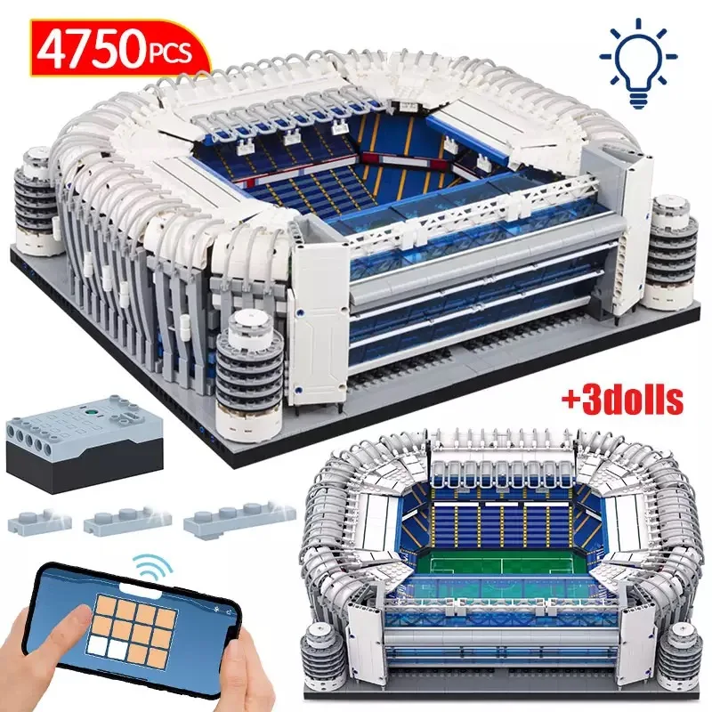 

New Madrid Football Club Football Field Santiago Bernabeu Stadium Model Building Blocks Bricks Compatible 10272 Toys Kids Gifts