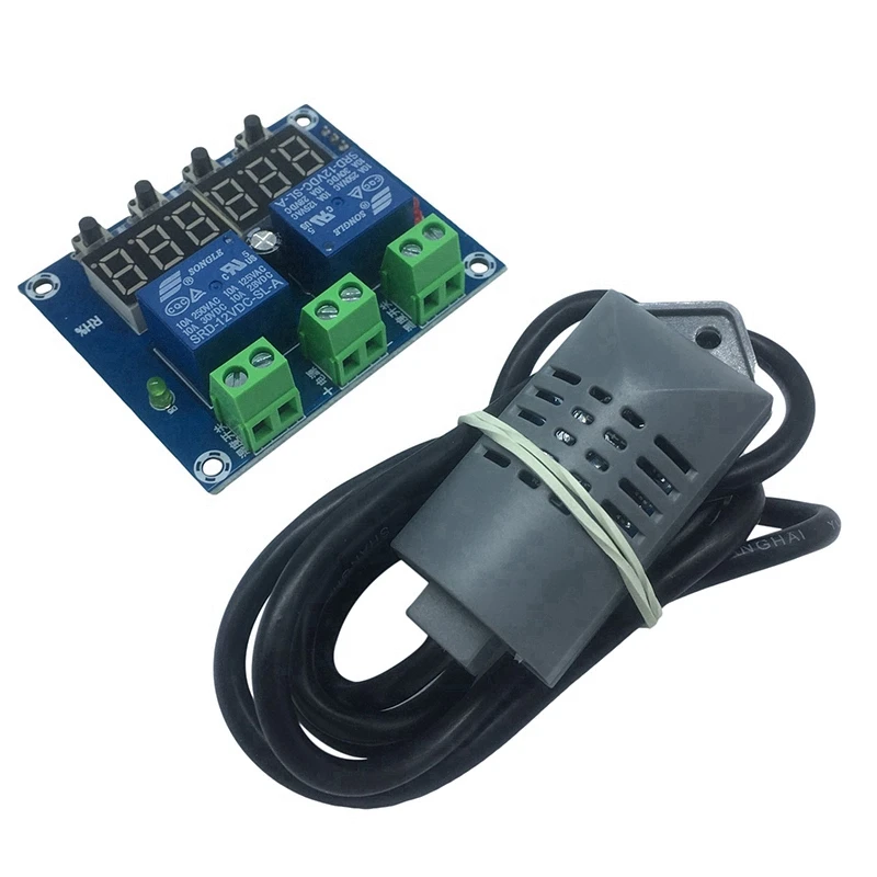 

XH-M452 термостат Температура контроллер гигрометра модуль постоянного тока 12V светодиодный цифровой Дисплей двумя выходами