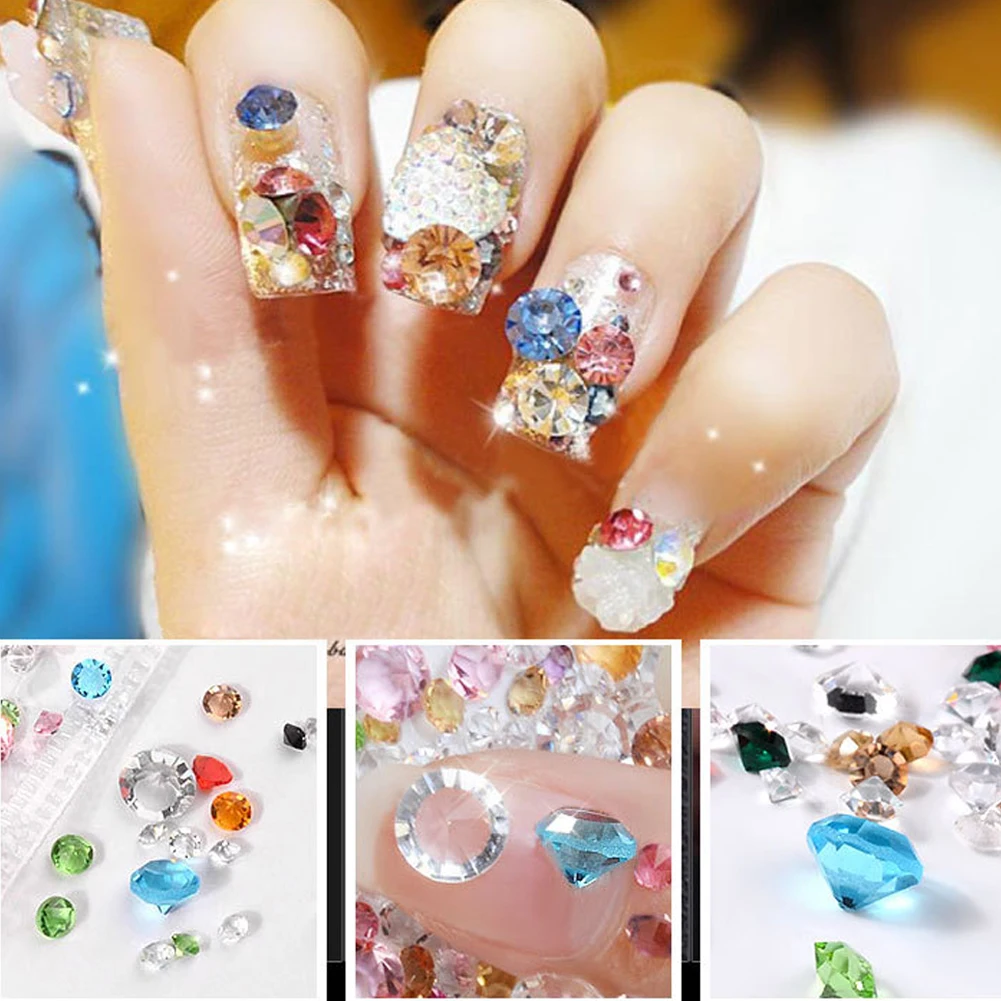 10g стеклянные стразы блестящий мини смешанный для Неил арта украшения кончиков