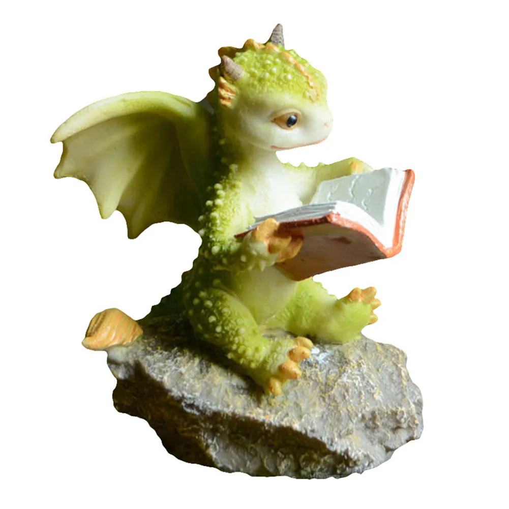 

Cute cartoon dragon statue doll resin sculpture decorations kids toys garden home decoration children's holiday gifts essential