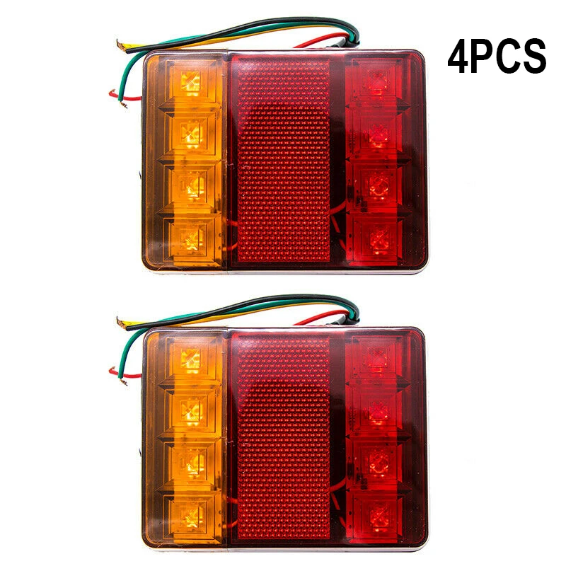 4 шт. огни прицепа лампы IP65 Водонепроницаемый светодиодный индикатор остановки
