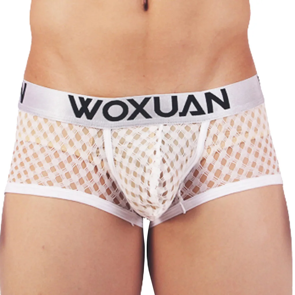

Sissy Men's Panties Sexy Net Hole Jockstrap Boxers Briefs Fashion Mens Underpants Erotic Sexy Underwear Gay Comfortable Thongs