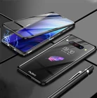 Двухстороннем стеклянном Магнитный чехол для ZTE Nubia Z20 металлический алюминий 360 градусов полное покрытие чехол