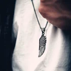 2021 классическое ожерелье с перьями, Мужская простая цепочка из нержавеющей стали в коробке, длинное ожерелье с кулоном для мужчин, ювелирное изделие в подарок