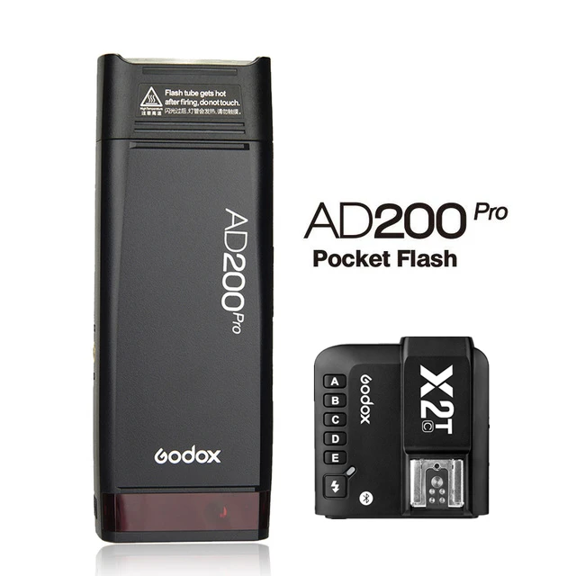 AD200pro and X2T Godox AD200pro 200Ws наружная вспышка AD200 PRO карманный фонарик для Sony Nikon Canon Fuji ttl HSS 2,4G Беспроводная система X - Цвет: AD200pro and X2T