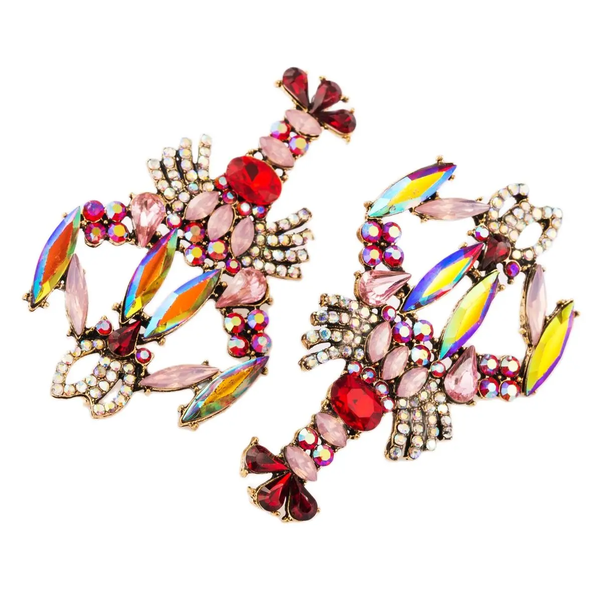 

Fashion Bohemian Multicolor Animal Lobster-shaped Crystal Earrings Style Jewelry Hanging Earrings