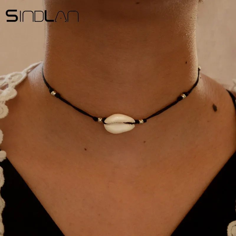 Sindlan натуральный корпус колье ожерелье черный ремень Короткое s для женщин Grils