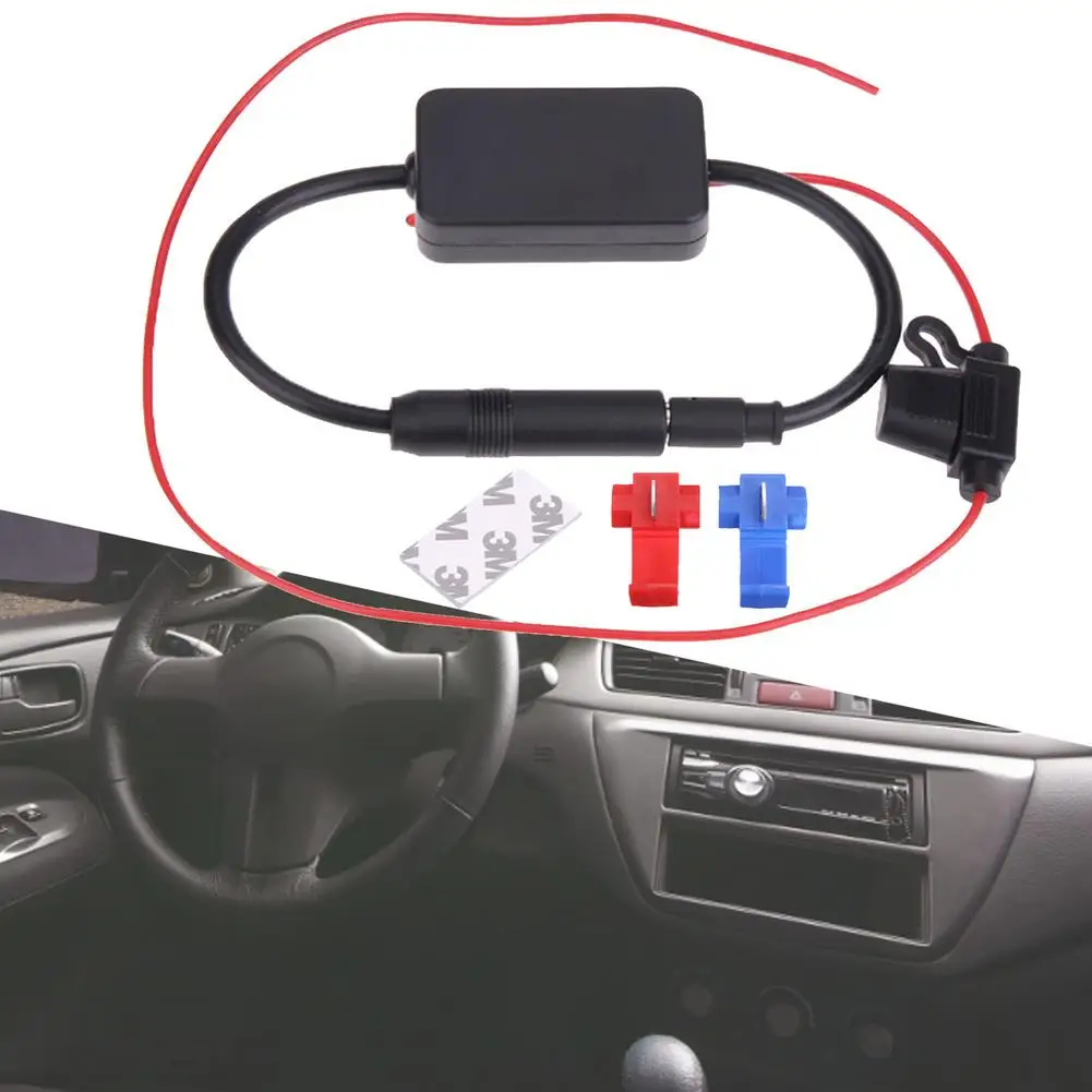 

12 В антенна усилитель сигнала Автомобильная FM-радио антенна FM Усилитель сигнала Усилитель радиоусилитель Автомобильная электроника