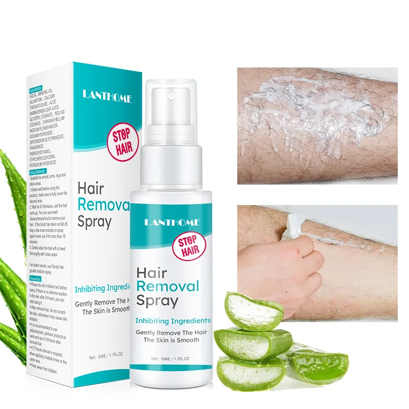 

Painless Hair Removal Spray Cream + Stop Hair Growth Inhibitor Treatments Spray Smooth Body Shrink Pores Skin Repair Essences