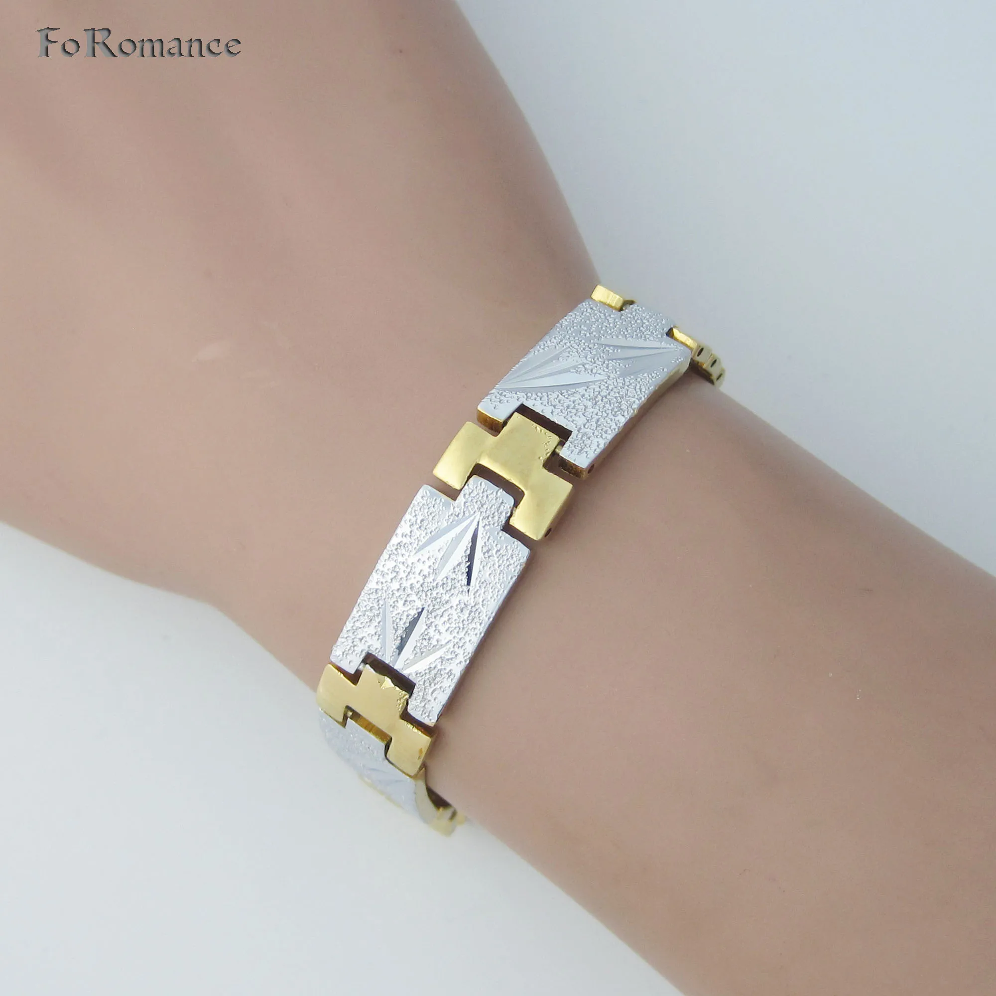 Foromans/12 мм 0 47 дюйма 7 9 дюйма-желтое и Белое Золото GP покрытие латунный лист резной