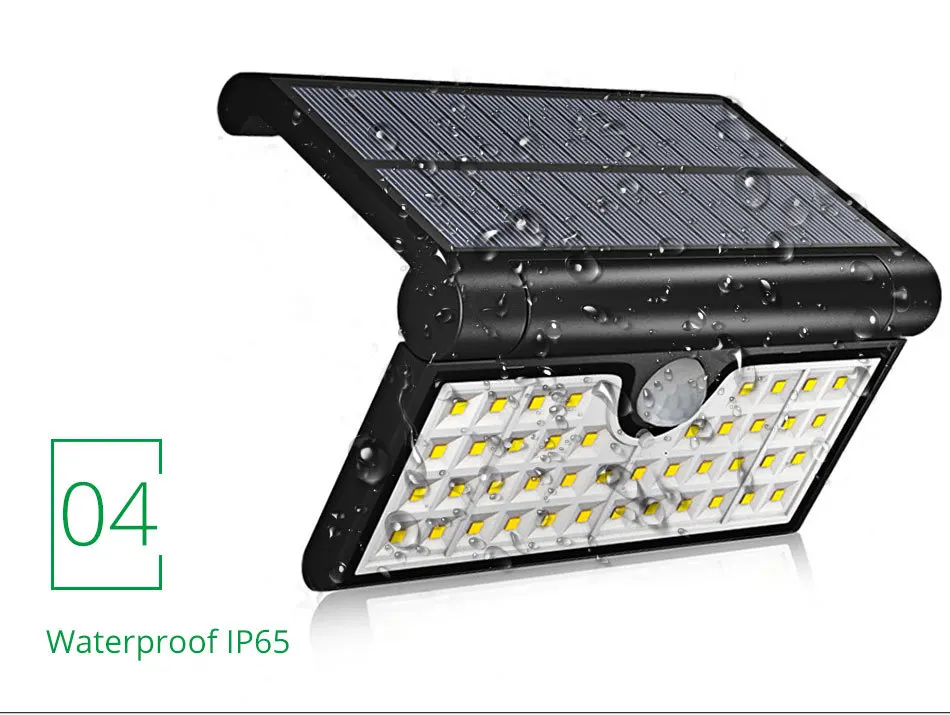 IP65 Наружное солнечное настенное светодиодное освещение Сад уличный двор Настенные светильники датчик движения лампа Современная наружная водонепроницаемая