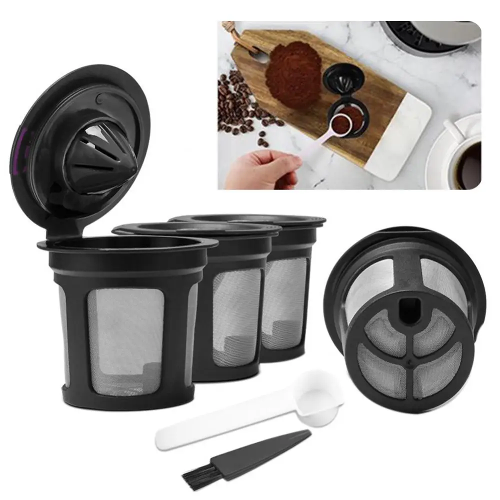 

Hot Sales 6Pcs Reusable Coffee Capsule Cups Refillable Filter Accessories for Keurig K Cup