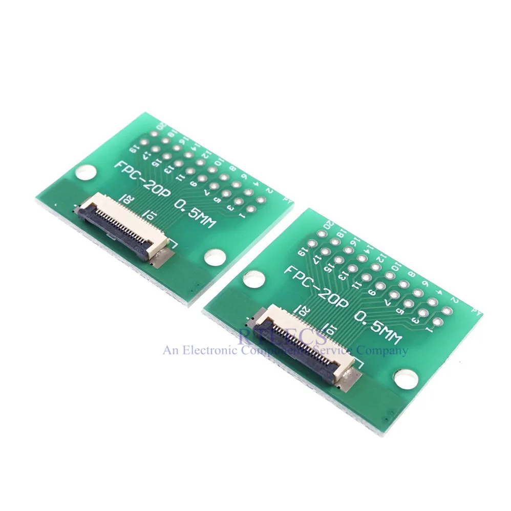 Гибкий плоский кабель FFC/FPC 2 шт. адаптер 20 контактный 0 5 мм до 54 x мм|pcb connector cable|cable