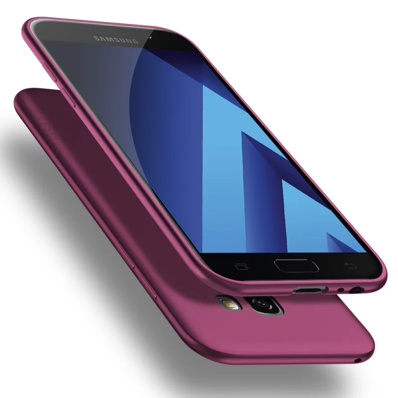 Purple red X-Level мягкий TPU чехол для samsung Galaxy A3 A5 A7 A300 A310F A320 A500 A510F A520F A710F Модная тонкая задняя чехол Крышка - Цвет: Purple red