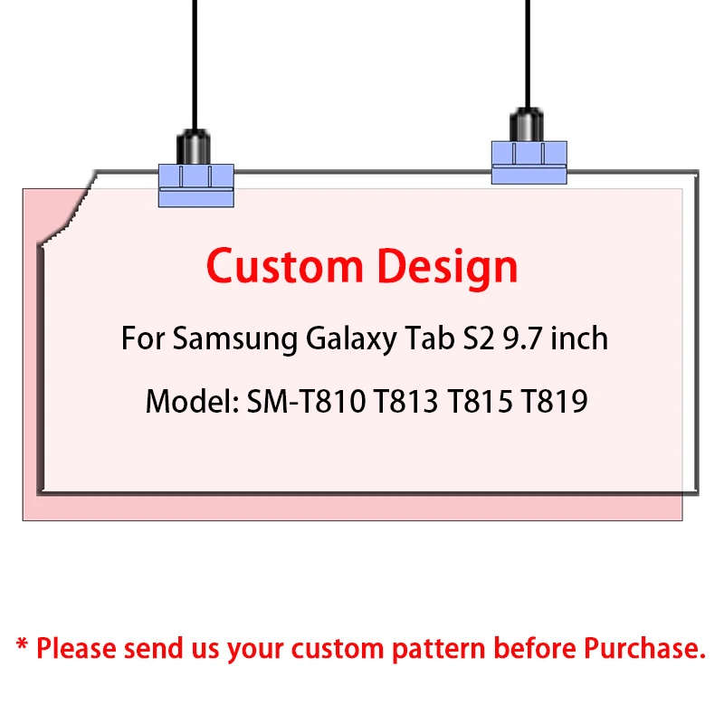 Custom Design MTT чехол из искусственной кожи для samsung Galaxy Tab S2, 9,7 дюймов, трехслойный флип-чехол с подставкой, умный чехол для планшета, SM-T810, T813, T815, T819 - Цвет: Custom Design