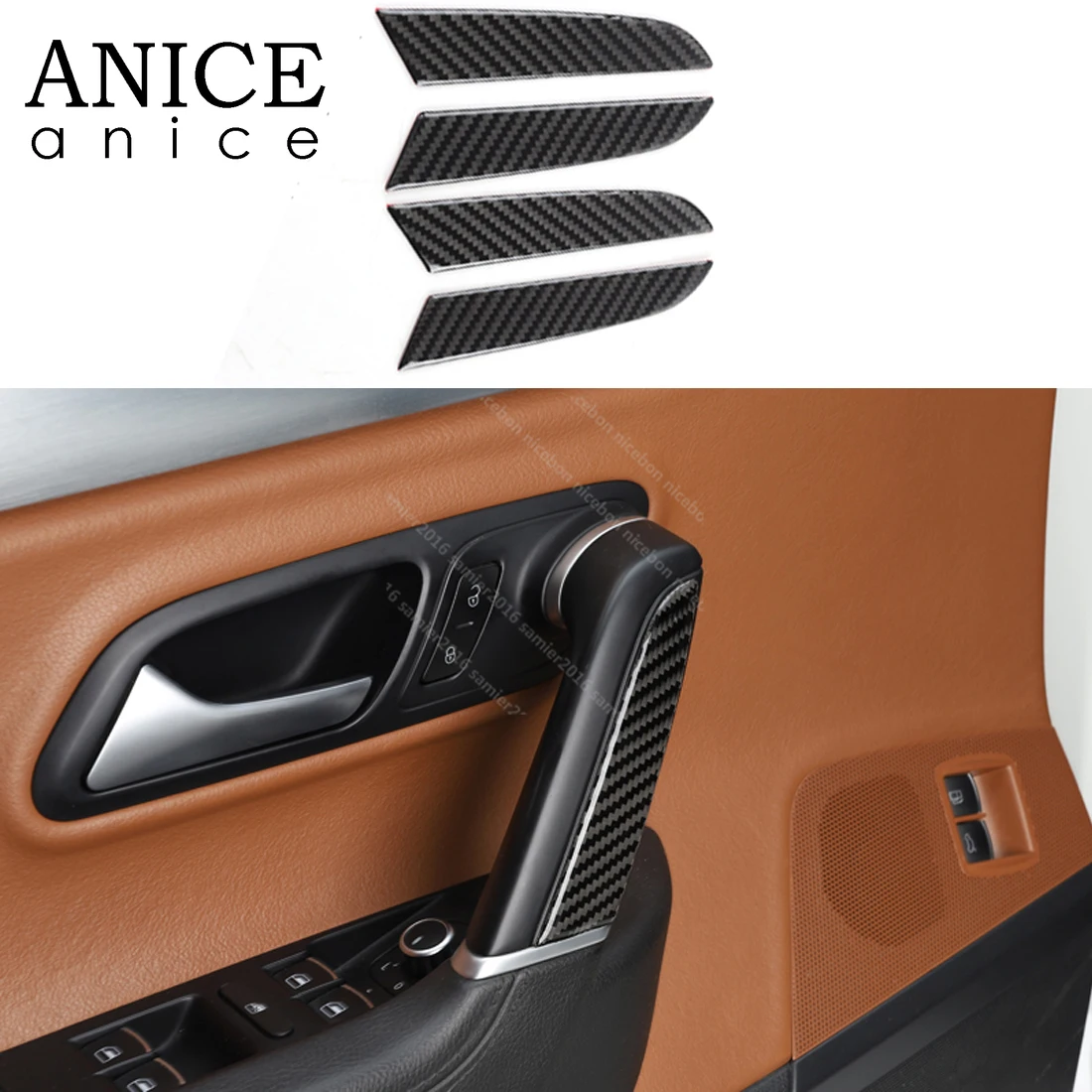 Наклейки на ручки двери из углеродного волокна накладка подлокотник подходит