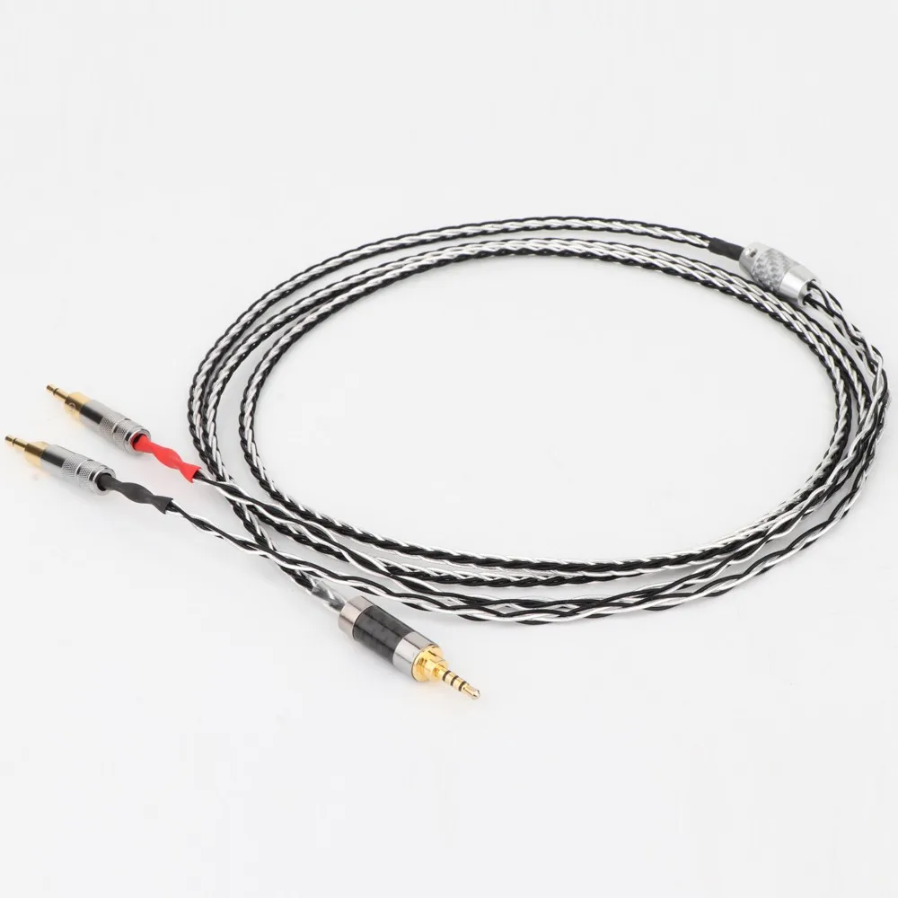 

Preffair 1Pieces 2.5/3.5/4.4mm Balanced 8core Silver Plated Headphone Upgrade Cable for HD700 HD 700 M1060 M1060c Earphone