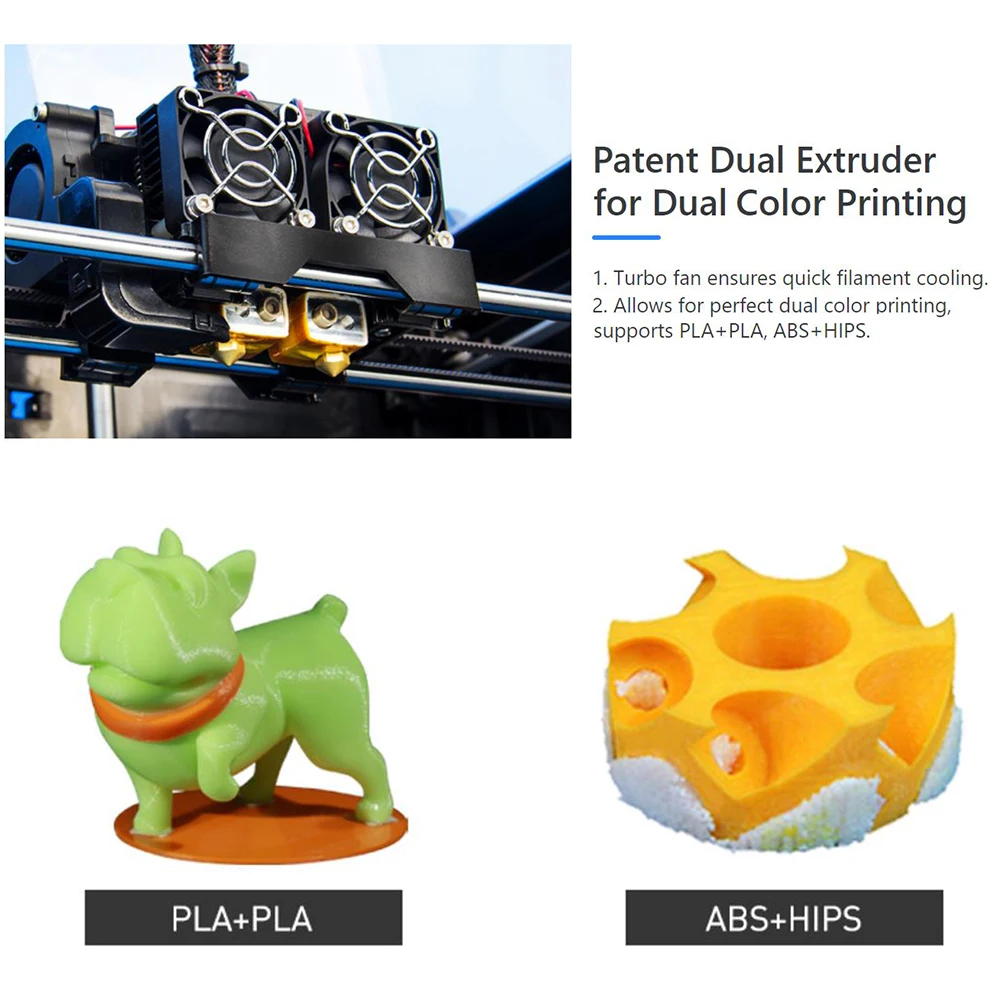 Verkauf Flashforge Creator Pro 3D Drucker Hohe Präzision Dual Extrusion Dual Farbe Druck Legierung Plattform Alle Metall Impresora 3d
