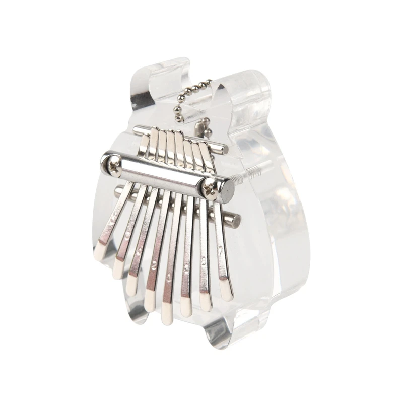 

8 Key Kalimba Thumb Piano,Mini Transparent Acrylic Finger Piano Musical Instrument for Kids Adults Beginners