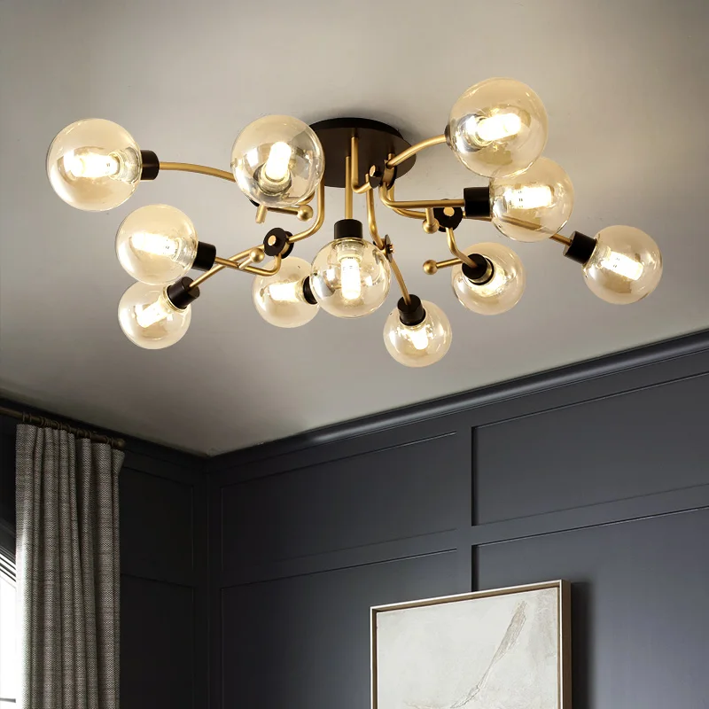 Потолочный ретро-светильник s нордическая труба потолочный светильник из