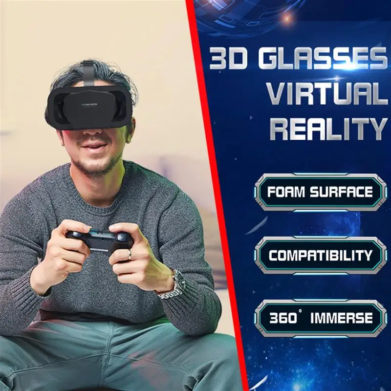 Очки виртуальной реальности 3D VR очки с креплением на голову для IOS Android 3 5-7 2 дюймов