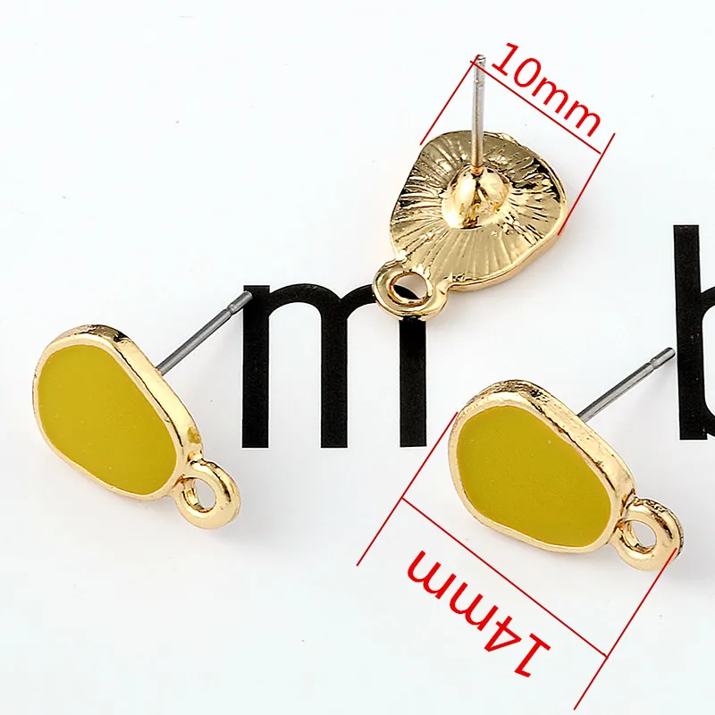 4 шт. 14х10 мм металлическая треугольная основа для сережек фурнитура изготовления