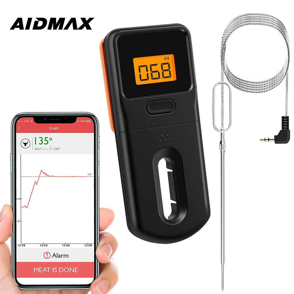 Беспроводной термометр AidMax MiniX2 для мяса зонд барбекю стейка по Цельсию