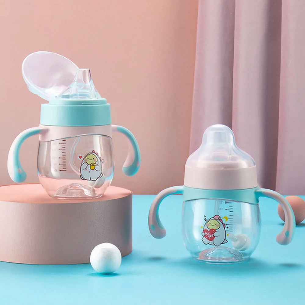 

Tritan детская чашка в форме утки, чашка для обучения детей, силиконовая герметичная соломенная чашка для обучения питью