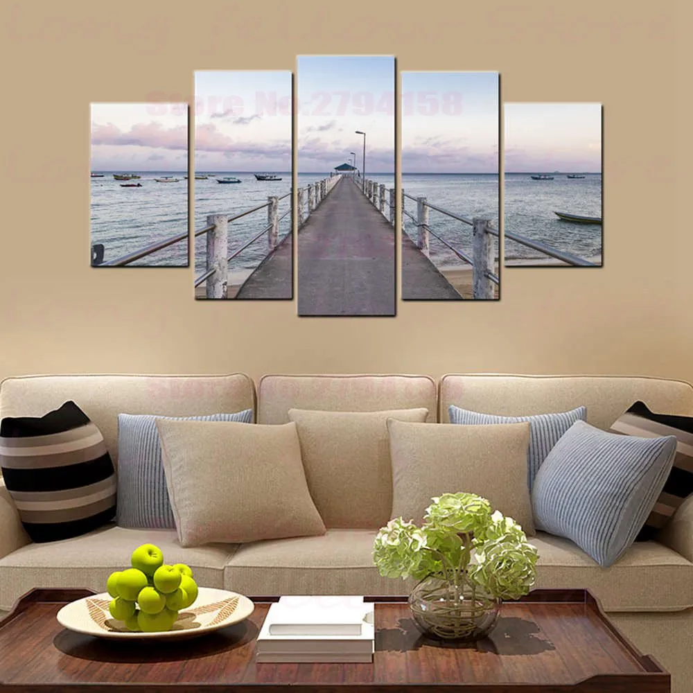 

Modular Pictures Modern Home Decor Landscape and Seascape Wall Art for Living Room Bathroom Wall Decor Drop Shipping