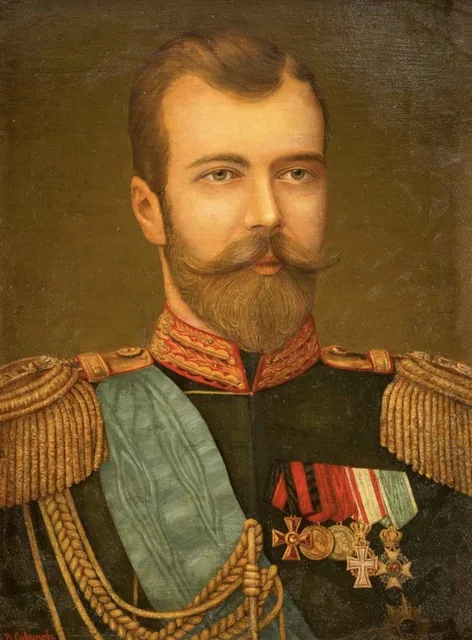 

Портрет царя Николаса II на холсте