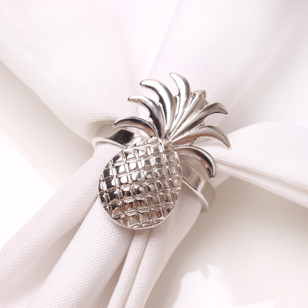 12 шт./металлическое кольцо для салфеток в форме ананаса настольное украшение
