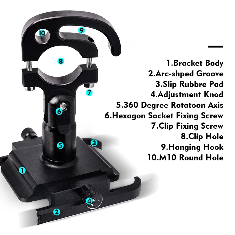 Держатель для телефона мотоцикла велосипеда с ЧПУ алюминиевый сплав Поворот 360