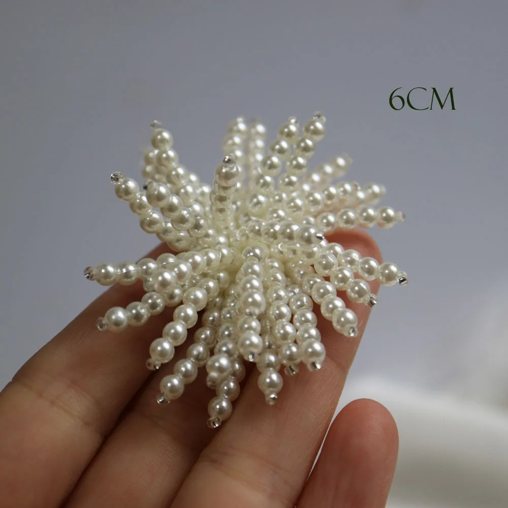 1 шт. круглая кисточка жемчужные бусины нашивки для одежды Пришивные блестки