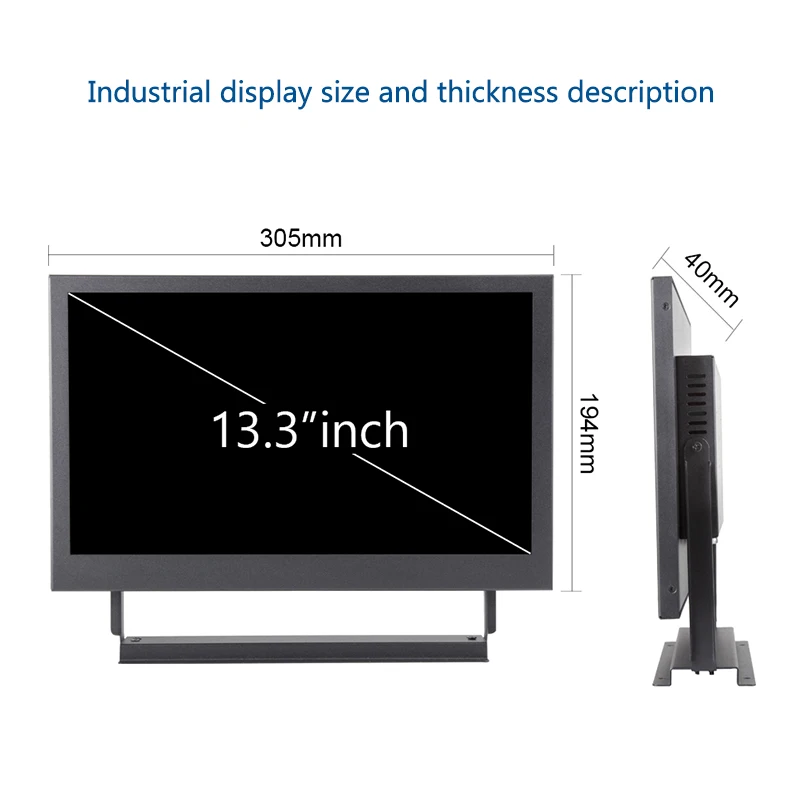 13,3/15,6 ''1366x768 портативный компьютерный монитор ПК HDMI PS3 PS4 Xbox360 HD ips lcd 10,1/11,6 дюймов монитор дисплея для камеры - Цвет: 13.3 inch
