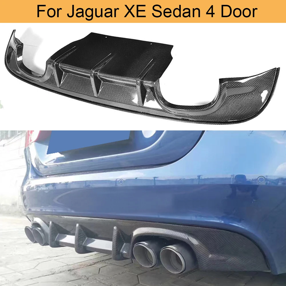 Диффузор для заднего бампера из углеродного волокна спойлер губ Jaguar XE Sedan 4 Door