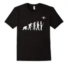 Футболка мужская с FPV-квадрокоптером, смешная футболка с FPV-дроном, эволюция, Модный повседневный топ с принтом, лето