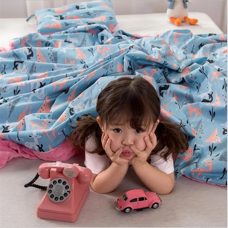 

120*150cm 150*200cm Baby Quilt Cover Newborn Thermal Soft Fleece Comforter Cover No Fill Velvet Bed Cover Double Layers Blanket