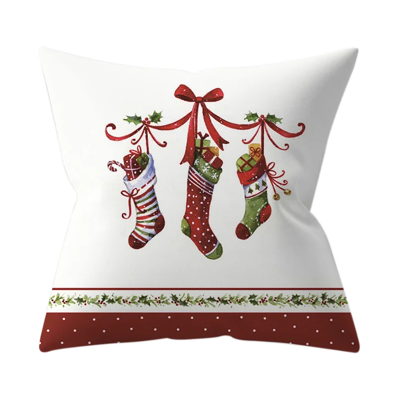 1 шт. 45*45 см Санта-Клаус Merry Christmas Наволочки Чехол новогодний домашний диван Автомобильная подушка Декоративные Чехлы для подушек