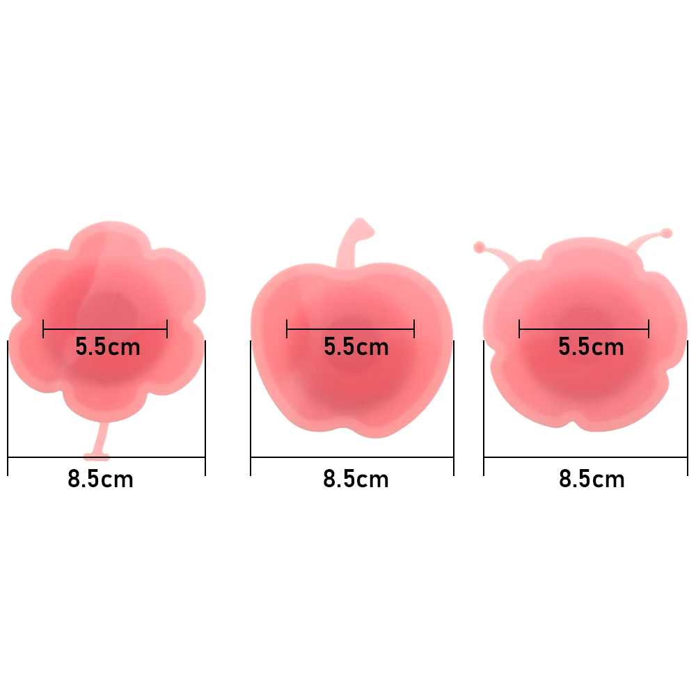 

Random Color Baby Feeding Anti-slip Pads Two-sided Suction Cup Children Silicone Dish Cup Double Sucker Mats Coasters