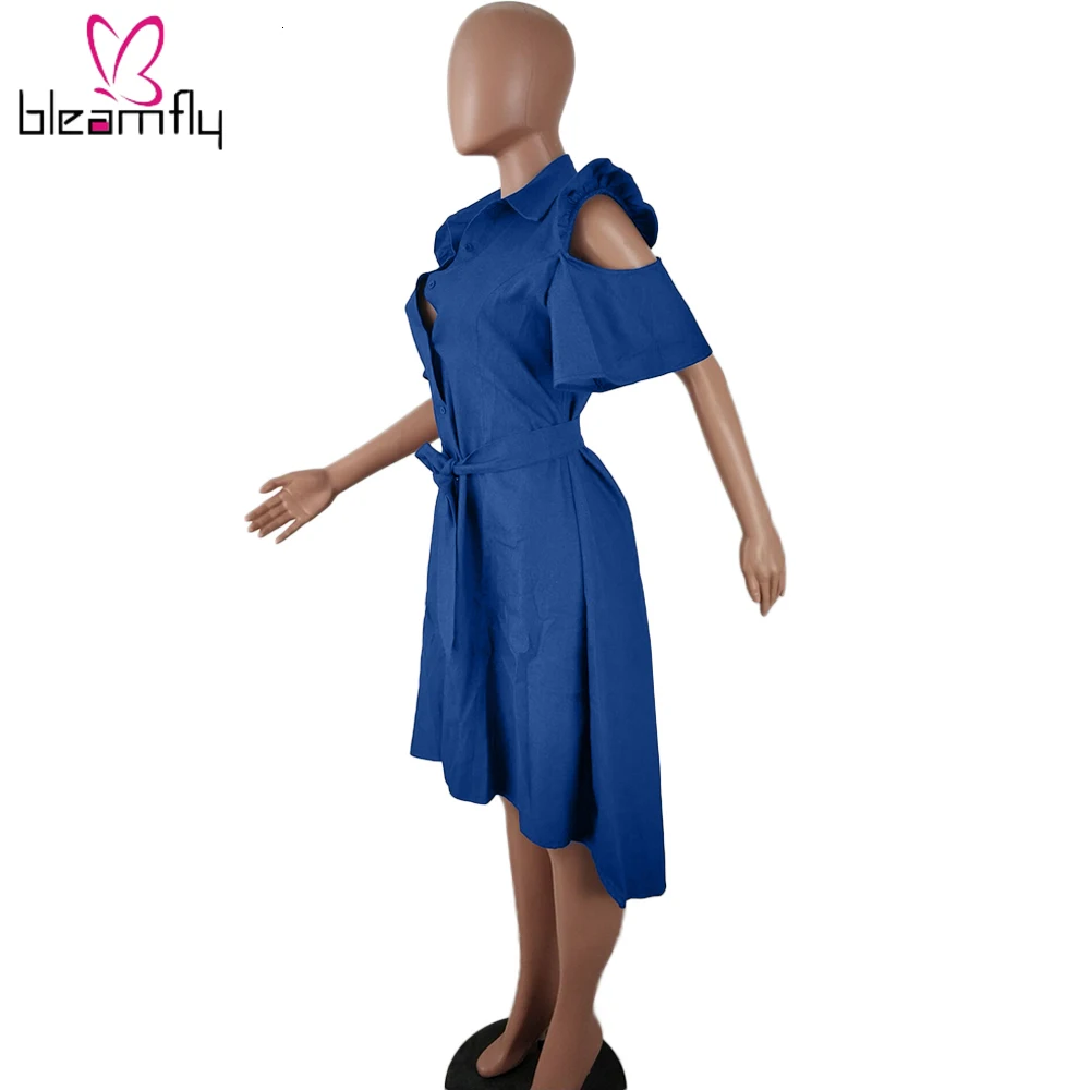 Осенне летнее женское модное джинсовое облегающее платье миди с рукавами и