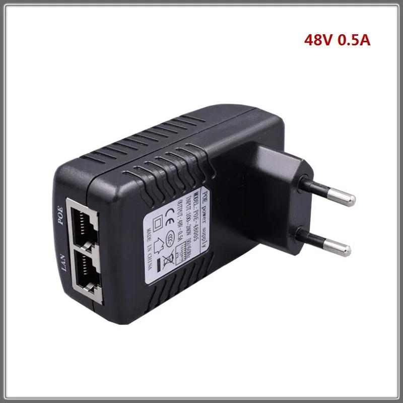 POE инжектор Ethernet адаптер питания PoE 48 В pin4/5(+) 7/8( ) для IP камеры видеонаблюдения