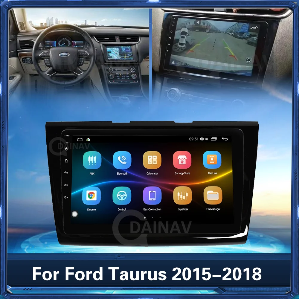 

128 ГБ, 2din, GPS-Навигационный экран для Ford Taurus 2015, 2016, 2017, 2018, Android, мультимедийный плеер, аудио, радио, автомобильное стереоустройство