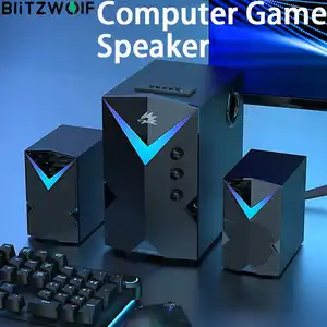 Blitzwolf bw-gt2 computer game speakers wireless 20w usb bluetooth speakers gaming soundbar pc powerful bass speaker for pc 1 Item image