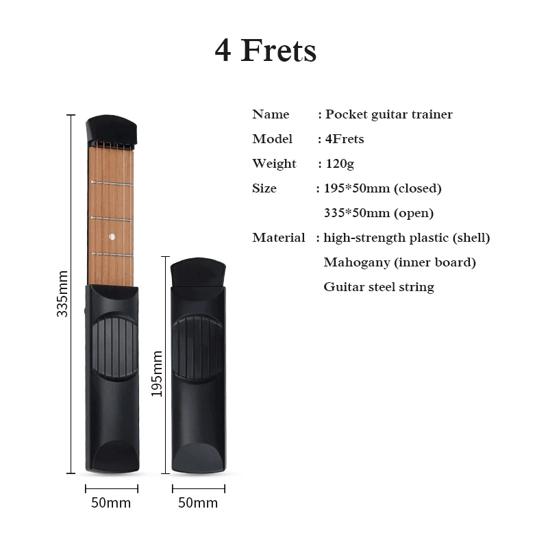 4/6 Лады портативный карманный гитарный фингерин практичный деревянный модель 6