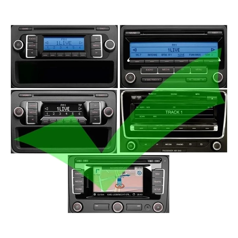 Автомобильный Bluetooth микрофон AUX USB аудио адаптер для радио RCD RNS210 310 315 Passat B7 -Polo Golf 6