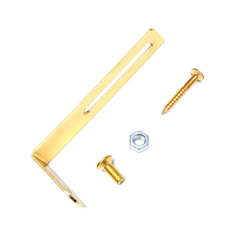 

Gold Pickguard mounting Bracket L Shape For LP Electric Guitar w Nut Screw