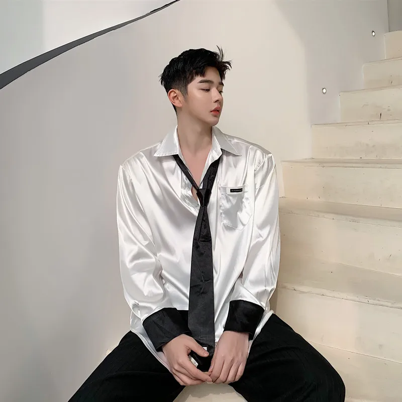 Мужская шелковистая ткань галстук в стиле колледжа Ретро стиль модная