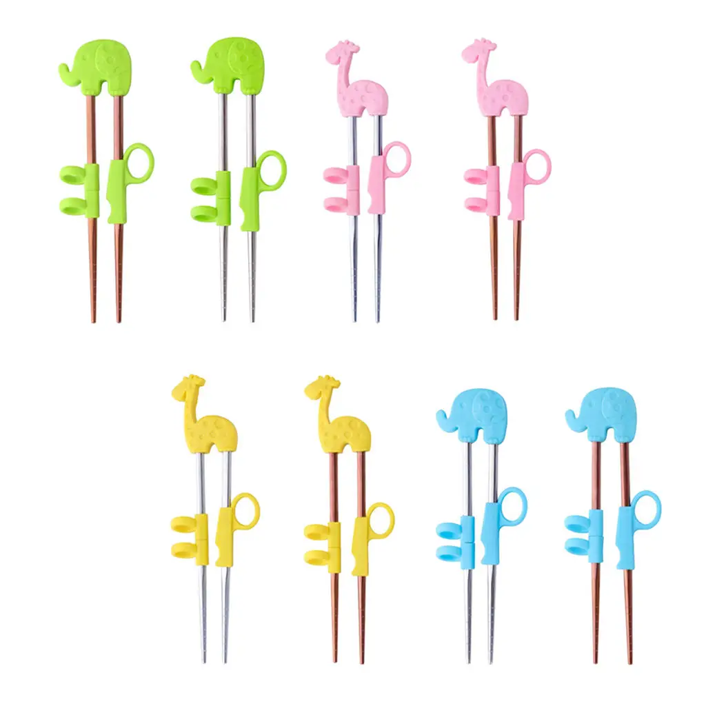 1 пара детские палочки для еды из нержавеющей стали | Дом и сад