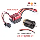 60A матовый ESC + 540 мотор щетки 21T 35T 45T 55T 80T для 110 RC автомобиля Traxxas TRX4 TRX6 D90 HSP Redcat 4WD грузовик монстр Гусеничный