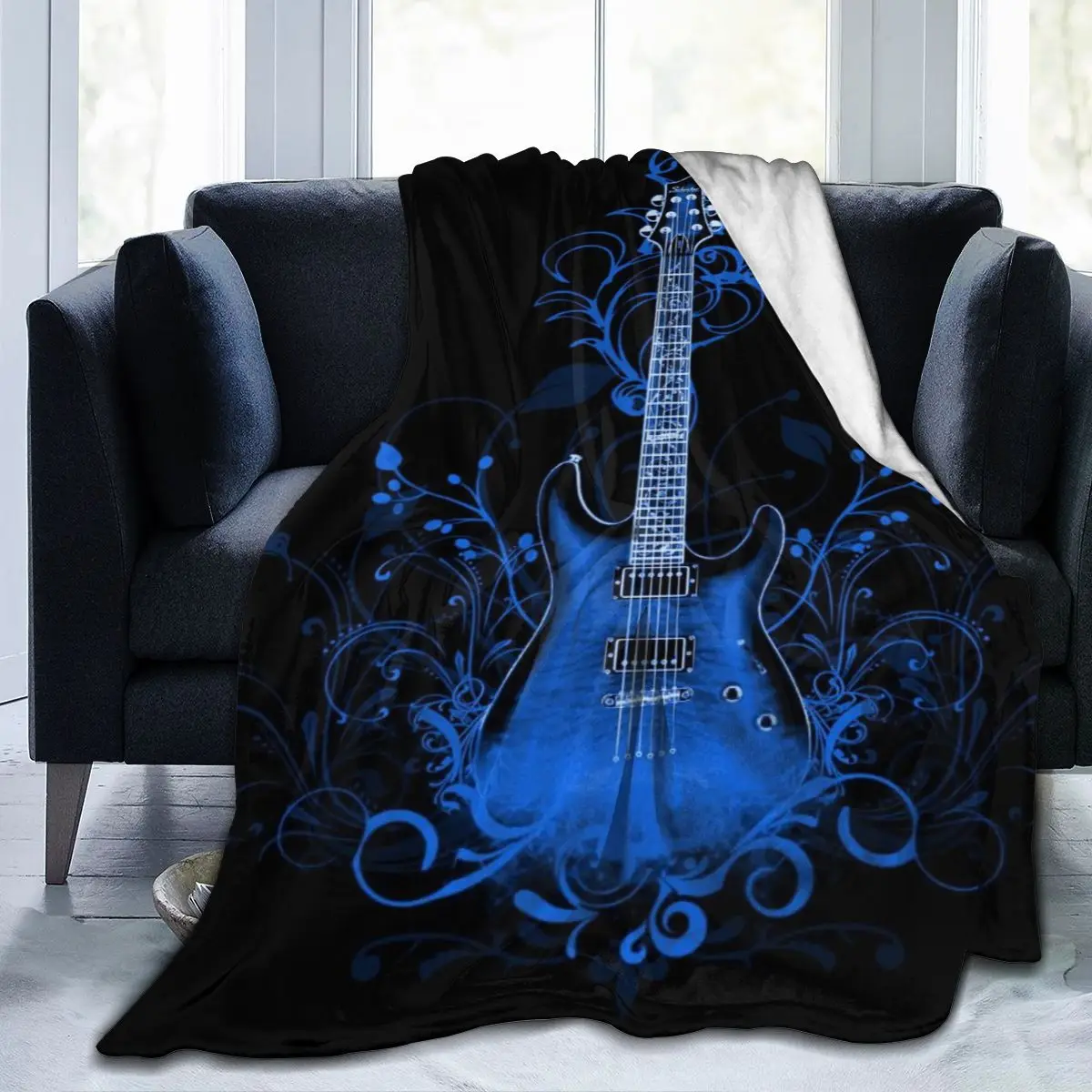 

Manta de franela estampada con personalidad 3dguitar, Sábana, ropa de cama, funda suave, decoración textil para el hogar, noveda